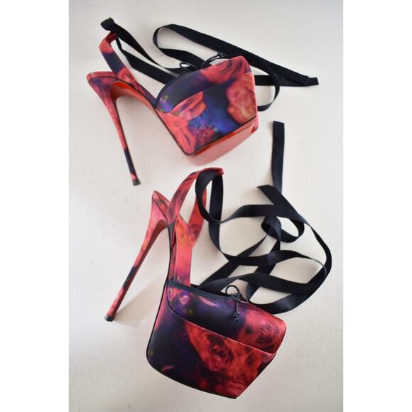 Christian Louboutin Cassia Lace Up Alta 160 Platform Ballet Sandal Heel Pump 36 - Picture 7 of 16